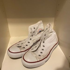 White converse high tops